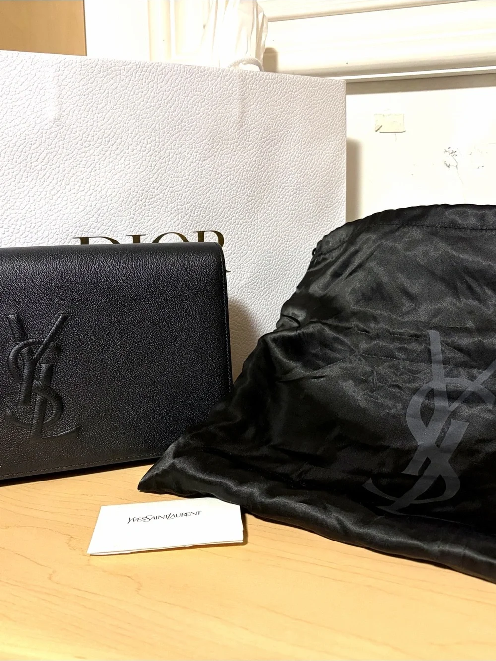 YSL Yves Saint Laurent Belle de Jour Clutch Black - Picture 5 of 5